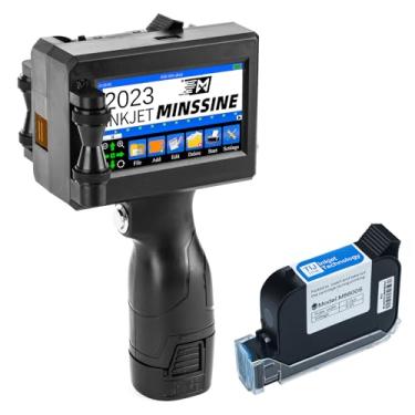 Imagem de Pistola portátil para impressora jato de tinta MS-Z10 com cartucho de tinta de secagem rápida de 42 ml, impressora portátil portátil para texto/código de barras/logotipo/QRCode/contador/número de lote