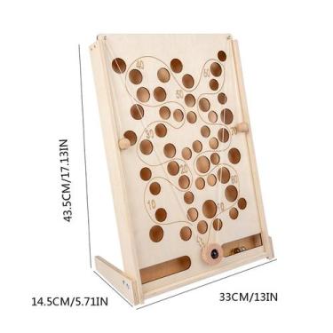 Imagem de Máquina de jogo de pinball de madeira equilíbrio mão-olho coordenação 