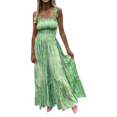 Imagem de Vestido deslizante de verão UOFOCO Colorido Painted Designs Feminino 2