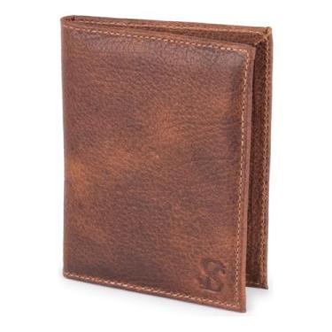 Imagem de Carteira Masculina Slim Porta Cartão Casual Couro Legítimo Casual(MARROM)