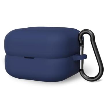 Imagem de Geekria Capa de silicone compatível com Sony LinkBuds Fit WF-LS910N, fones de ouvido sem fio verdadeiros, capa protetora para fones de ouvido com gancho para chaveiro, porta de carregamento acessível