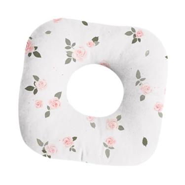 Imagem de IEUDNS Almofada para piercing de orelha, protetor auricular, respirável, moderna, em formato de O, almofada para dormir lateral para sofá doméstico, Rosa