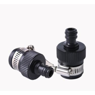 Imagem de Conjunto de 3 adaptadores de bocal de mangueira universal – Serve para torneiras, pistolas de lavagem de carro e mangueiras de jardim – Encaixe de conexão rápida de plástico para irrigação, limpeza e