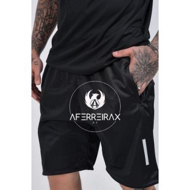 Imagem de Bermuda masculina esportiva com linha refletiva- Preto - SEM MARCA, Pr