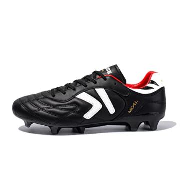 Imagem de KELME Chuteiras De Futebol Masculinas Fg - Pro, Calçados Couro Bezerro, Para Áreas Internas/Externas, Tamanhos Adultos Unissex (Preto, 8,5)