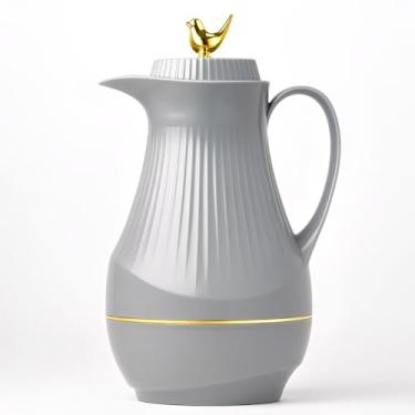 Imagem de Garrafa Térmica Bird 1 Litro Elegante para Café, Chá Conservação até 18h (Cinza)