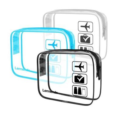 Imagem de Bolsa de higiene transparente Lermende TSA aprovada para viagens