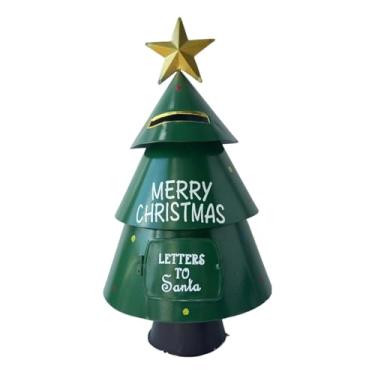 Imagem de XLWLLNJ Caixa de correio com estátua de árvore de Natal, decoração para casa, 35 cm de altura, caixa de correio para área externa, quarto, entrada, armário,