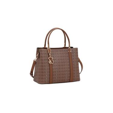 Imagem de Bolsa Chenson Café  Cristal Monograma Coração  Alça de Mão