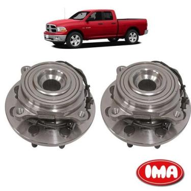 Imagem de Par Cubo Da Roda Dianteira Com Rolamento - Ram 2009 A 2011 - Al-558 - 