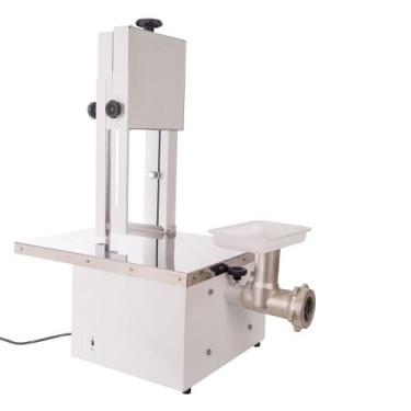 Imagem de Serra Fita Branca Bancada Com moedor Boca 8 1/3 CV Açougue 1,80 Delta 