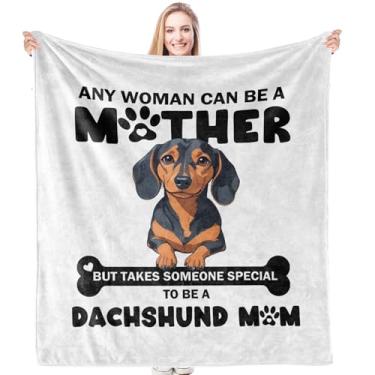 Imagem de HIWX Cobertor de cachorro Dachshund, presentes de dachshund para mulheres, cobertor de presente para mãe de cachorro, presente de dono de cães, cobertores para cães, 127 x 152 cm