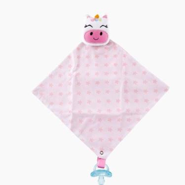 Imagem de Naninha Para Bebê Bichinho Pelúcia com Prendedor de Chupeta - Kolim En