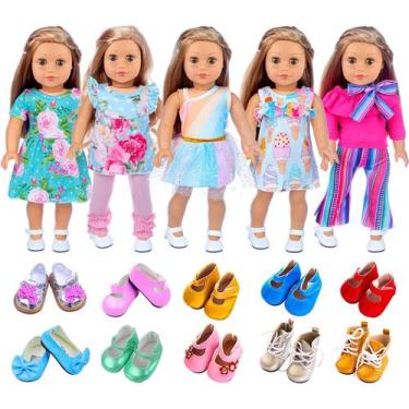 Imagem de Roupas de boneca, vestido e acessórios para boneca de 18 polegadas ZIT