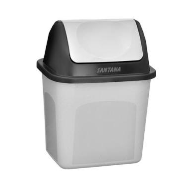 Imagem de Lixeira 5,0l plas.c/tp basc.sant - PLASTICOS SANTANA