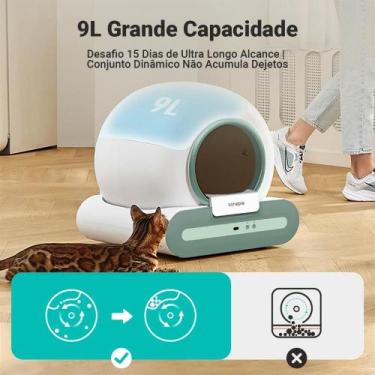 Imagem de Caixa de Areia Inteligente 65L para Gatos - Newpet - no-brand, Mercury