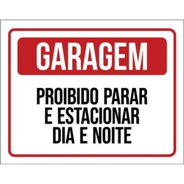 Imagem de Kit 3 Placas De Garagem Proibido Estacionar 36X46