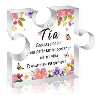 Imagem de Peso de papel acrílico Yopyame Aunt Gift 8x11 cm