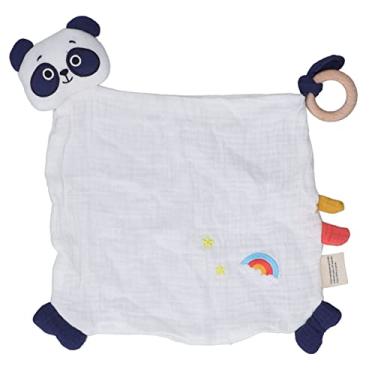 Imagem de Cobertor de Segurança de Animais de Pelúcia, Cobertor de Segurança de Panda Anel de Dentição Macio Bonito Dos Desenhos Animados para o bebê para Viagens Em Casa