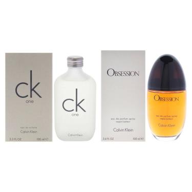 Imagem de Kit de perfume Calvin Klein CK One Obsession de 2 peças para mulheres
