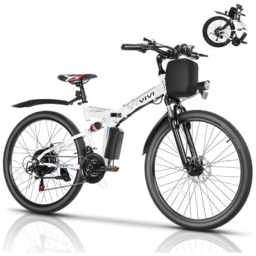 Imagem de VIVI Bicicleta Elétrica Motorizada 21 Velocidades e 3 Modos, 350W, Preta. Branca