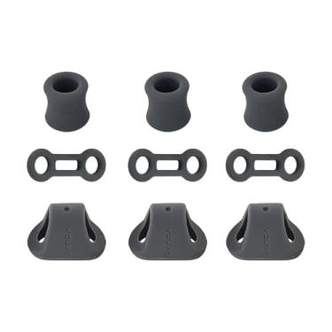 Imagem de Generic 9 peças de cordas de mosquetão de escalada, anéis de travamento, ferramenta de posicionamento de rapel, dispositivo de posicionamento de cordas de, Cinza