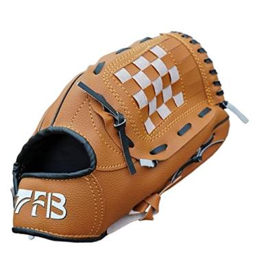 Imagem de Luva de beisebol para crianças/jovens/adultos luva de beisebol para mão esquerda luva de beisebol de couro de imitação de PVC grosso para adultos lançador para crianças e adolescentes com luva de