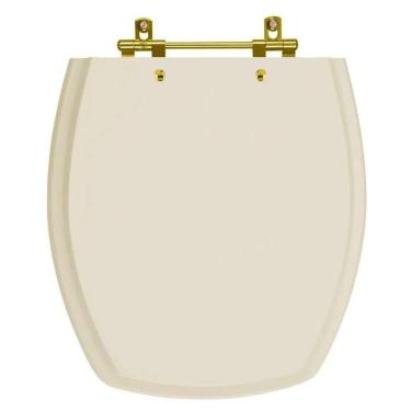 Imagem de Tampa De Vaso Poliéster Thema Bone Para Bacia Incepa Com Ferragem Dourada