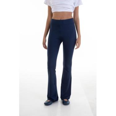 Imagem de Kit com 3 Calça Bailarina Flare Feminina em Suplex com Elastano, Cintu