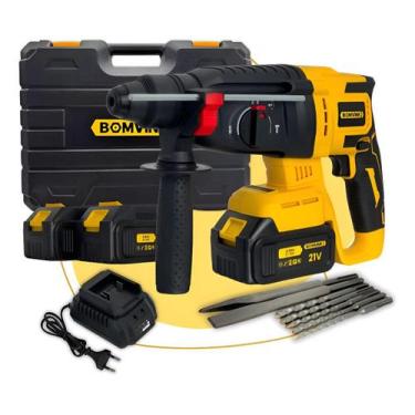 Imagem de Furadeira Martelete Perfurado Profissional 2 Bateria Potente - RR CASA