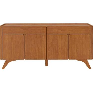 Imagem de Buffet Aros 4 Portas Pés Madeira Maciça - Mavaular, Naturalle