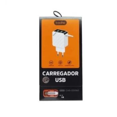 Imagem de Carregador Basike 2.4A 2 Saídas Usb Conector V8 Car-G5060