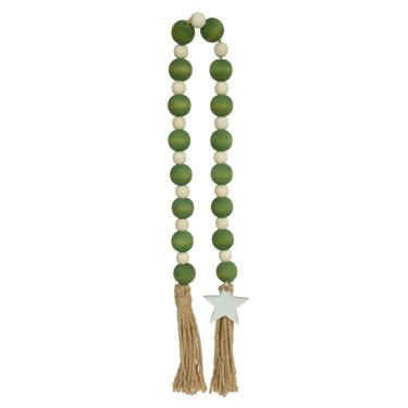 Imagem de Colar Decorativo Estrela Branco e Verde 80 Cm - D'Rossi