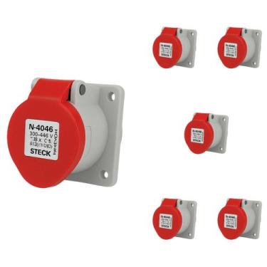 Imagem de 6 Tomada Embutir Newkon 16A 3P+T Steck 380/440V IP44 N4046
