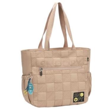 Imagem de Bolsa Snoopy Semax Nylon Tote Grande Chaveiro Surf SP26014-Feminino