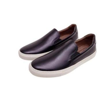 Imagem de Tenis Slip On Masculino Iate Couro Legitimo Tamanho:42;Cor:-Masculino