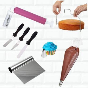 Imagem de Kit Confeitaria Iniciante Pulverizador + Espatula Tubular