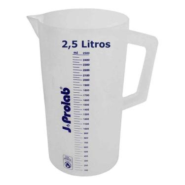 Imagem de 2X Copo Dosador Medidor 2,5 Litros Jarra Alça Plástico Gradu