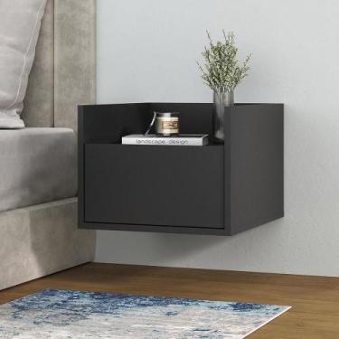 Imagem de Mesa De Cabeceira 40 Cm Suspensa Multimóveis Mp4040 Preta - MULTIMOVEI