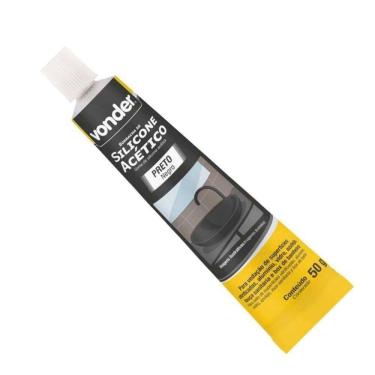 Imagem de Borracha Silicone Preto 50g Acético Tubete Vonder