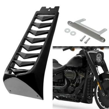 Imagem de Spoiler Frontal Preto Vivid Para Motocicleta, Cobertura Inferior Do Ra