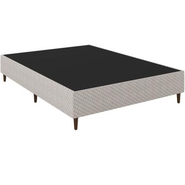 Imagem de Base Box Doux Casal Tecido Linho 40x188x138cm Sealy Cor Bege