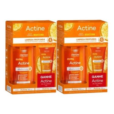 Imagem de Kit 2 Actine Kit Gel de Limpeza Facial Vit C 140g + 40g - Darrow