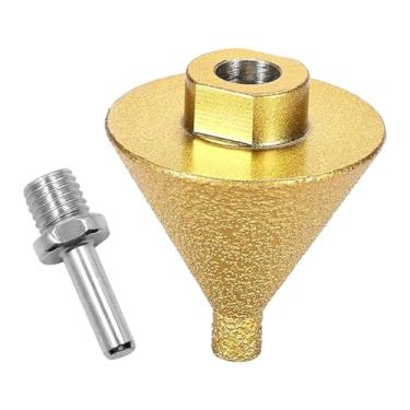 Imagem de Fenteer Broca de chanfro de 38 mm para alargamento, modelagem e corte de furos existentes; acessórios para brocas de madeira, granito, pedra e mármore.