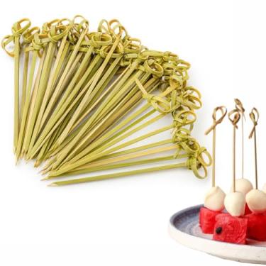 Imagem de JapanBargain 1597 x 6, palitos de aperitivo, palitos de bambu, espetos para lanches, sanduíches, alimentos, tapas, frutas, kabob, churrasco, horas D'oeuvre, palitos de bambu, 15 cm, 300 peças