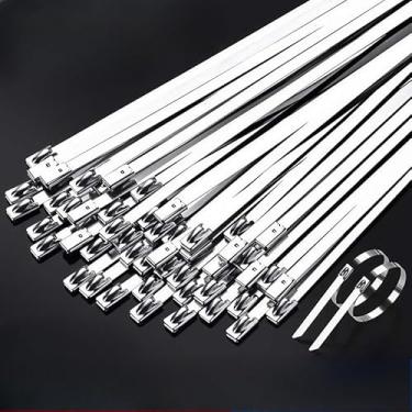 Imagem de 20 peças de cabos autotravantes prendedores de zíper prendedor de arame multiuso organizador de gravata resistente 15 cm