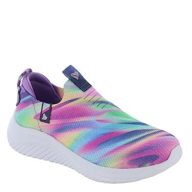 Imagem de Skechers Meninas Ultra Flex 3.0 Color Me Sleek, Cinza/Multi, 19