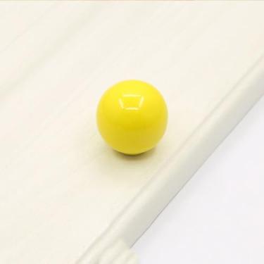 Imagem de Puxador de armário Puxador de porta redonda simples tampa de garrafa puxadores de gaveta armário (amarelo)