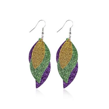 Imagem de Brincos de carnaval, acessórios para mulheres, carnaval, terça-feira, celebração, bijuteria, presente de mardigras, Large, Zinco, Sem pedra preciosa