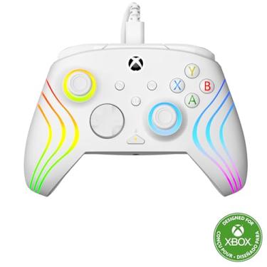 Imagem de Turtle Beach Afterglow Wave Controller White Wired RGB Gaming Controller – Licensed for Xbox Series X or S, Xbox One and Windows – Mappable Buttons, Hall-Effect Hair Triggers, Audio Controls